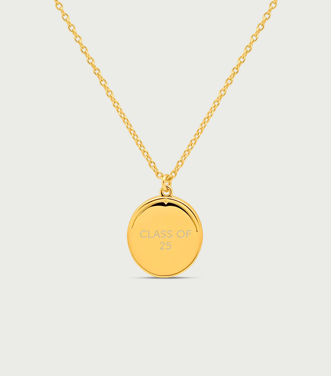 Engraving Oval Locket in Vermeil Teacher&