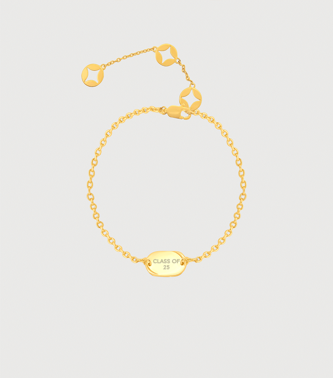 Vermeil Engraving Pendant Bracelet Teacher&