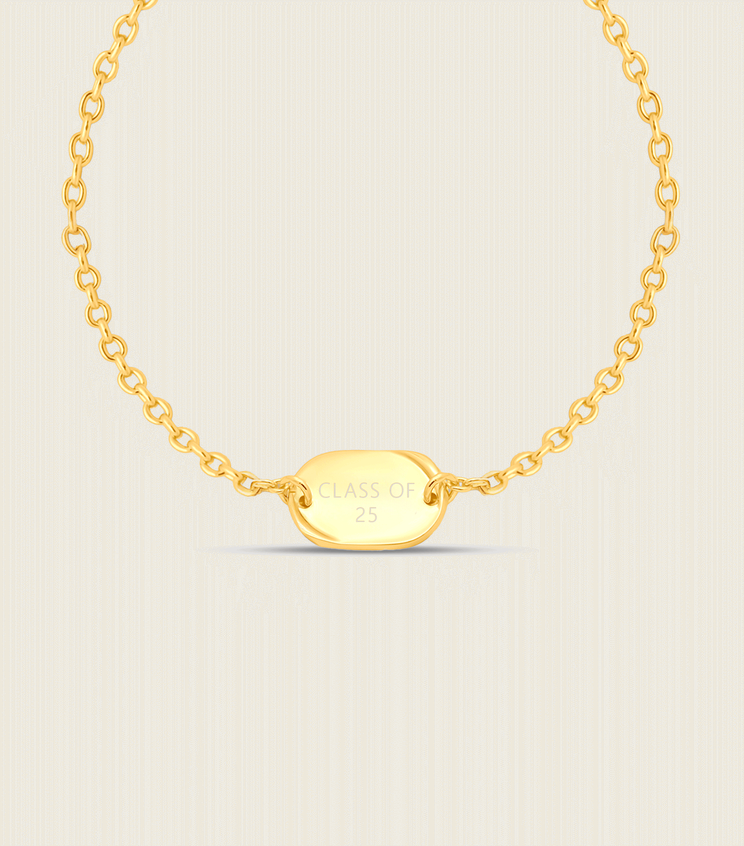 Vermeil Engraving Pendant Bracelet Teacher&