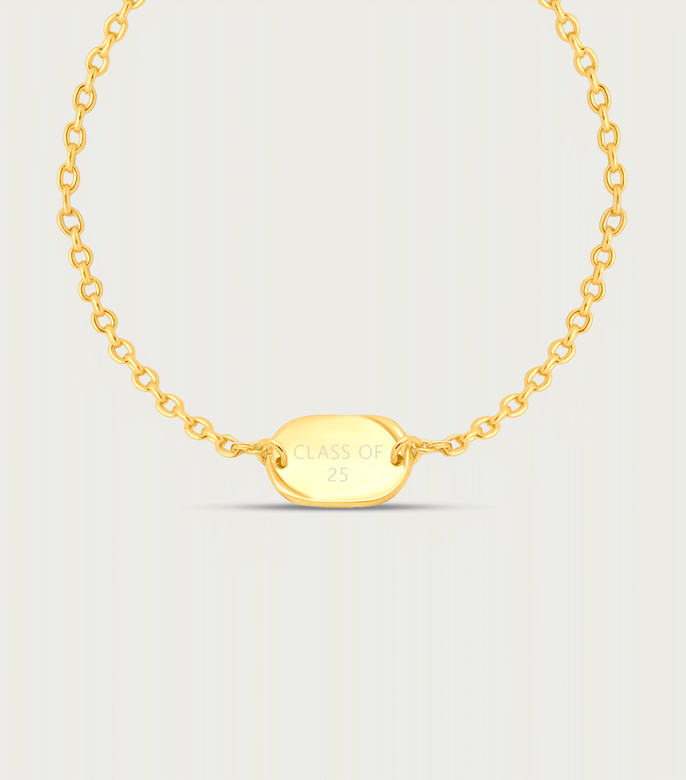 Vermeil Engraving Pendant Bracelet Teacher&