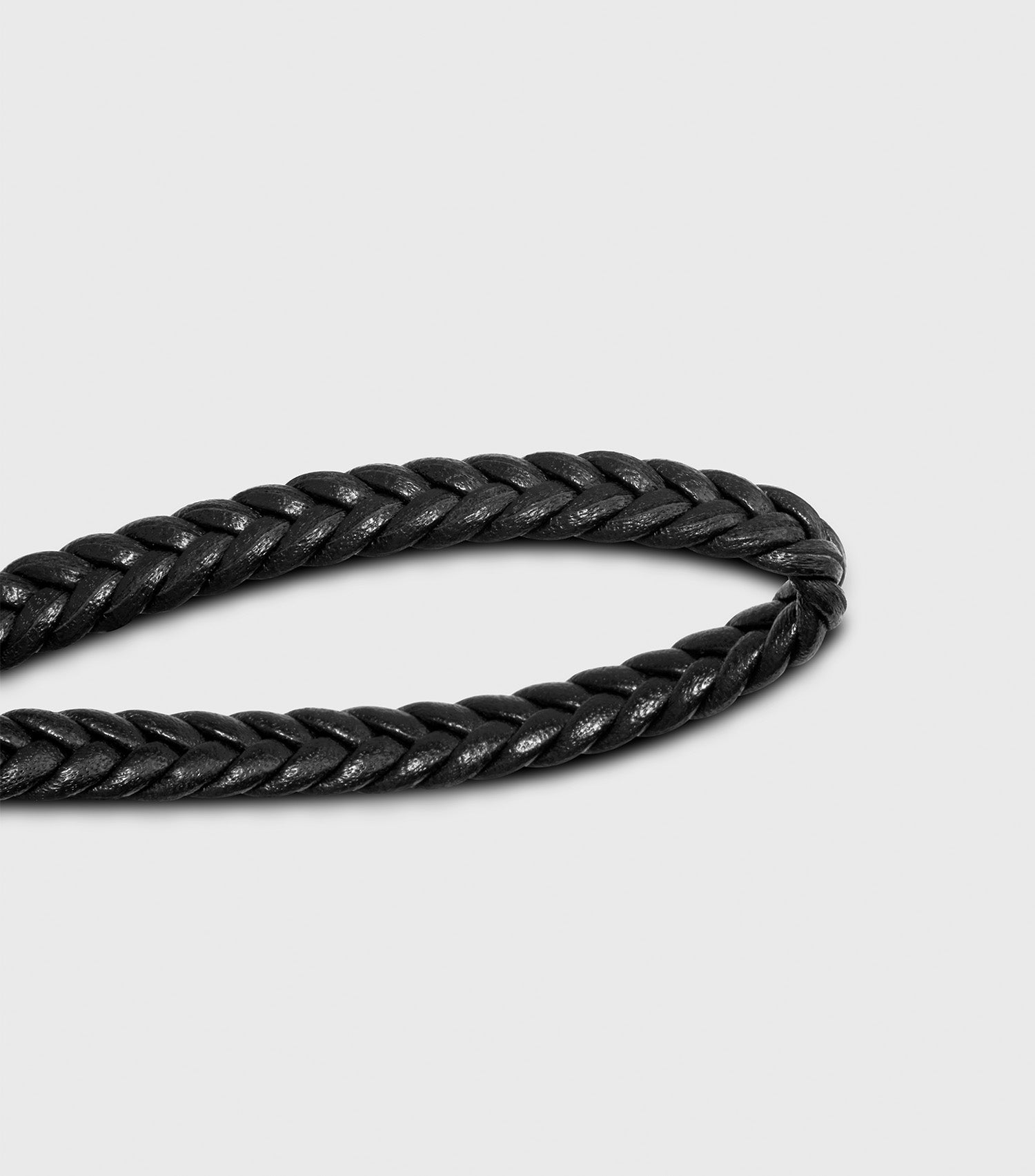 Woven Black Bracelet with Engravable Clasp