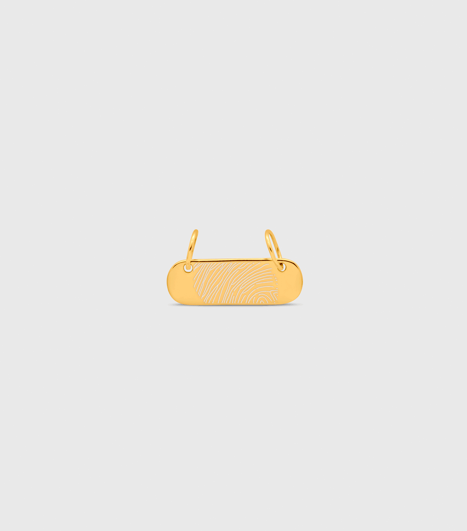 9K Solid Gold Engraving Bar Charm