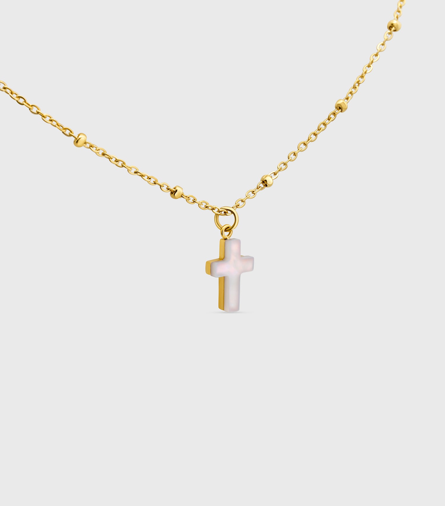 Cross Ball Chain Necklace