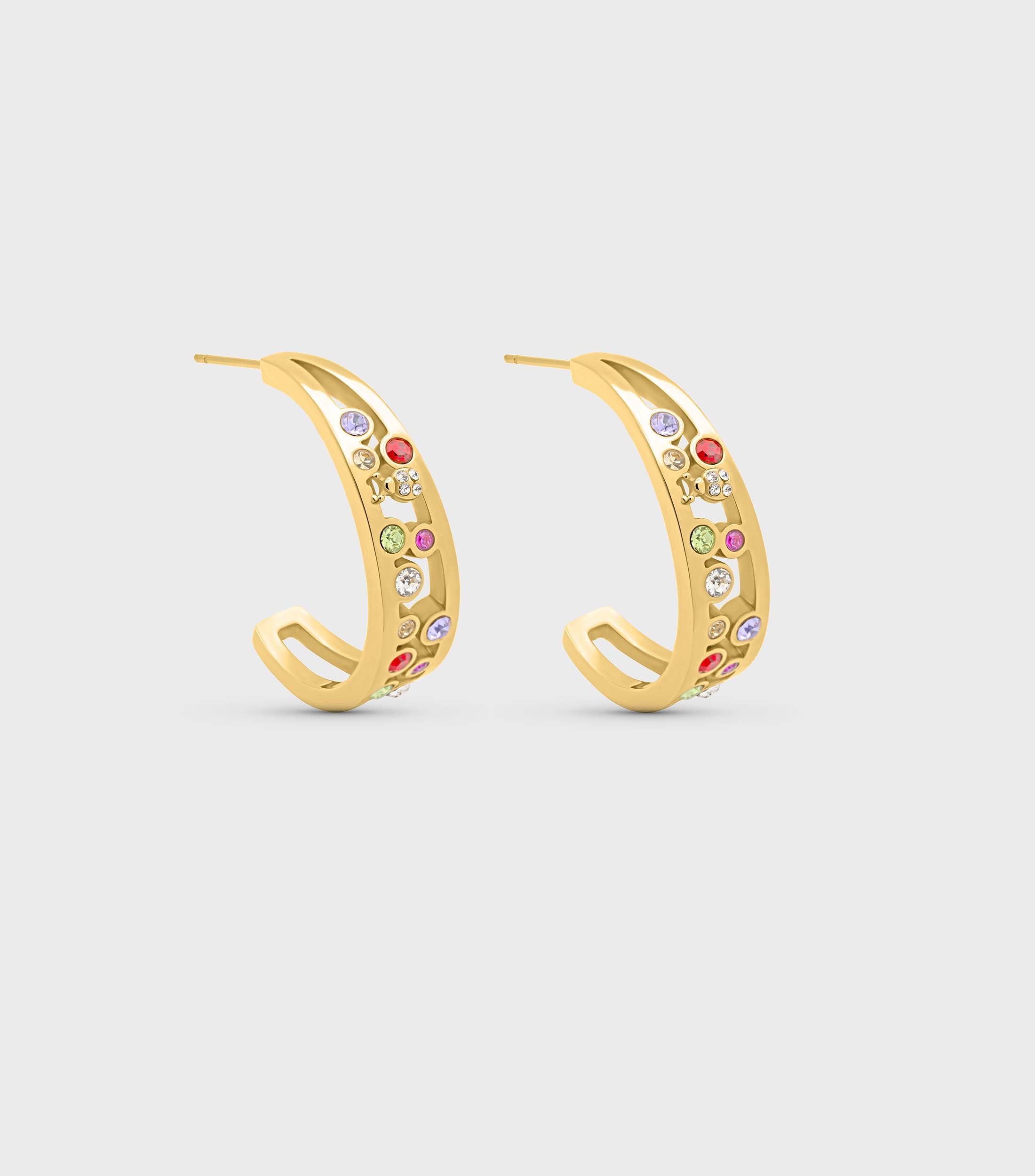 Aurora Ladybug Crystal Hoops