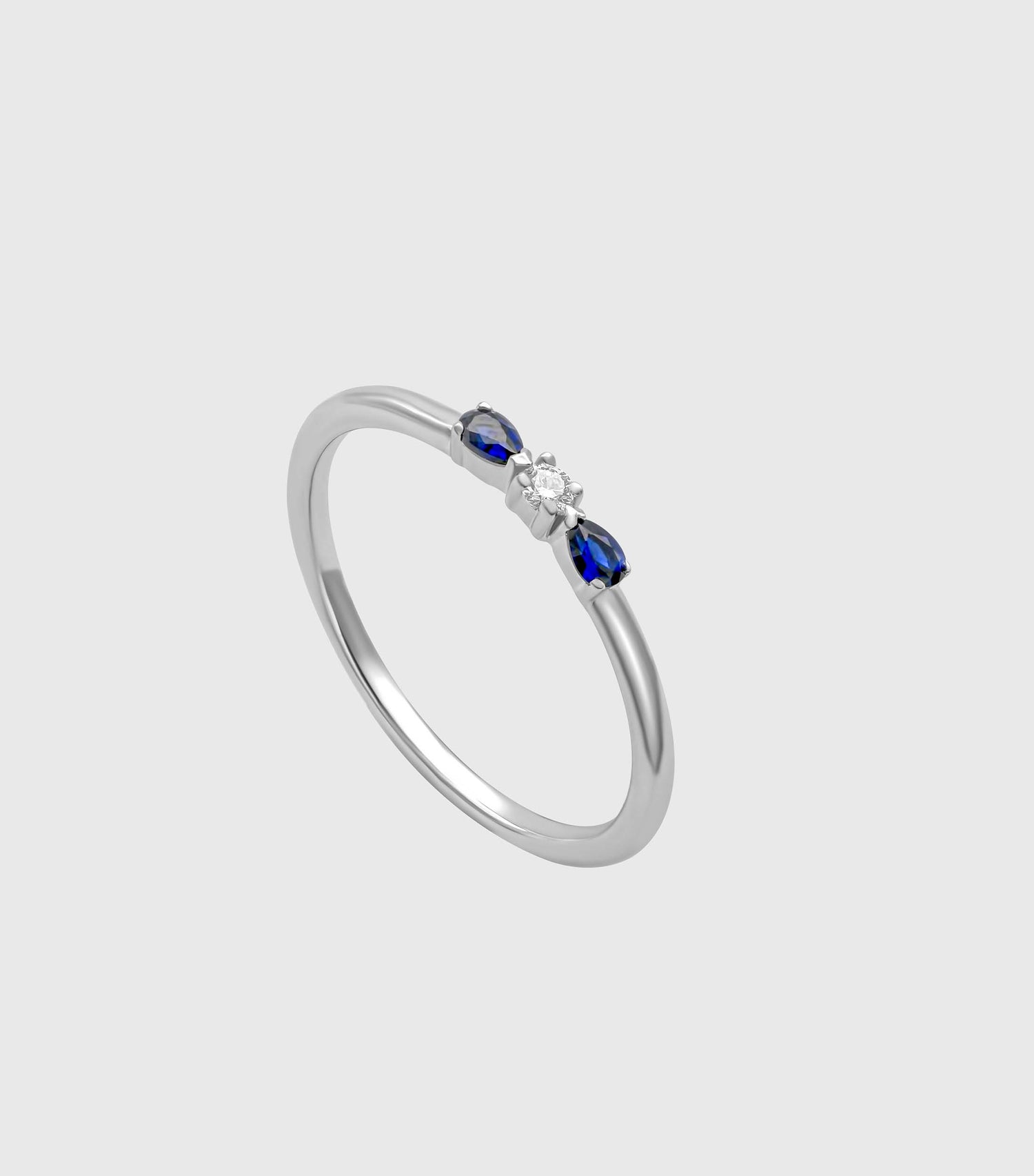 Sapphire Sterling Silver Ring