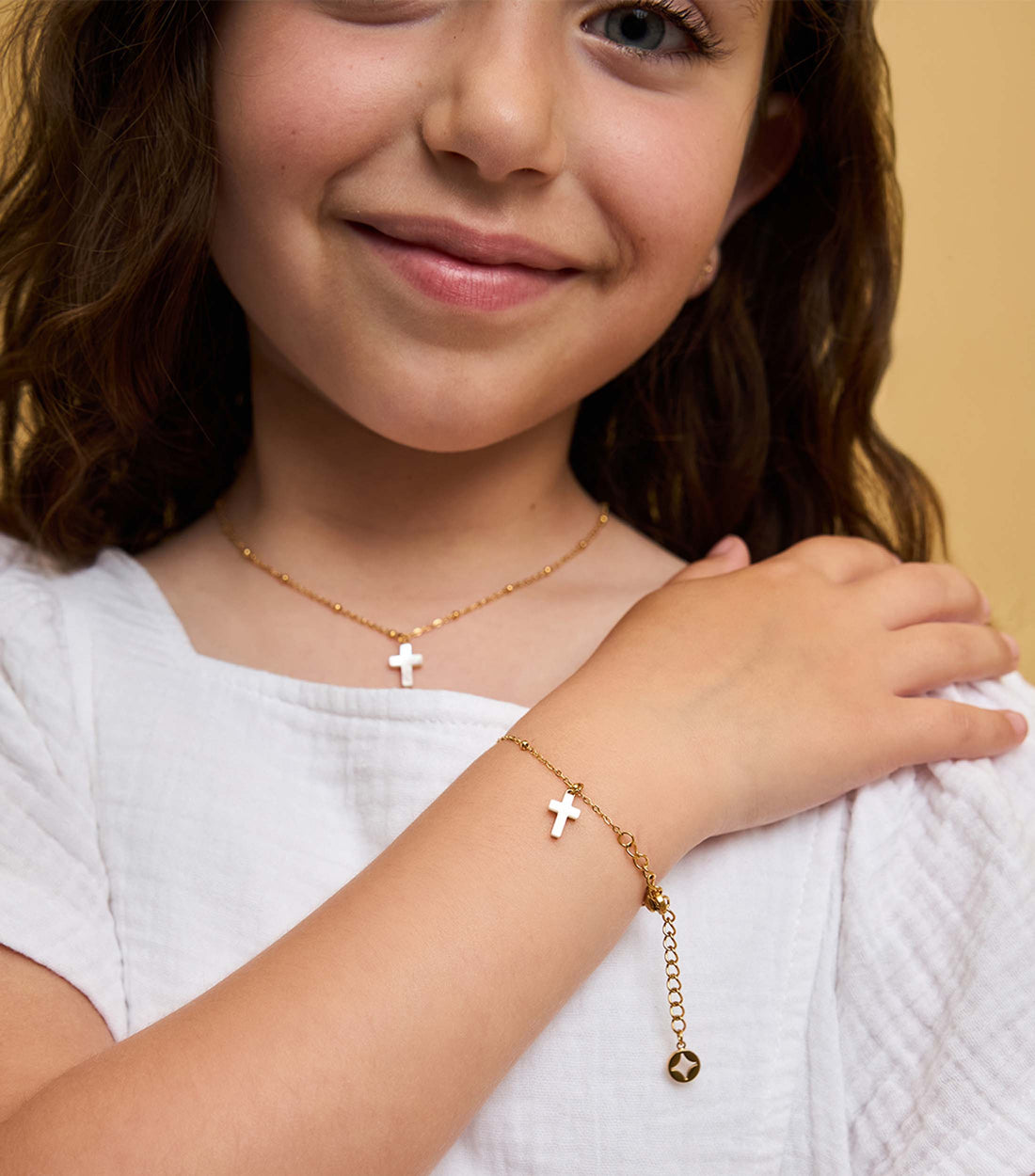 Cross Ball Chain Bracelet