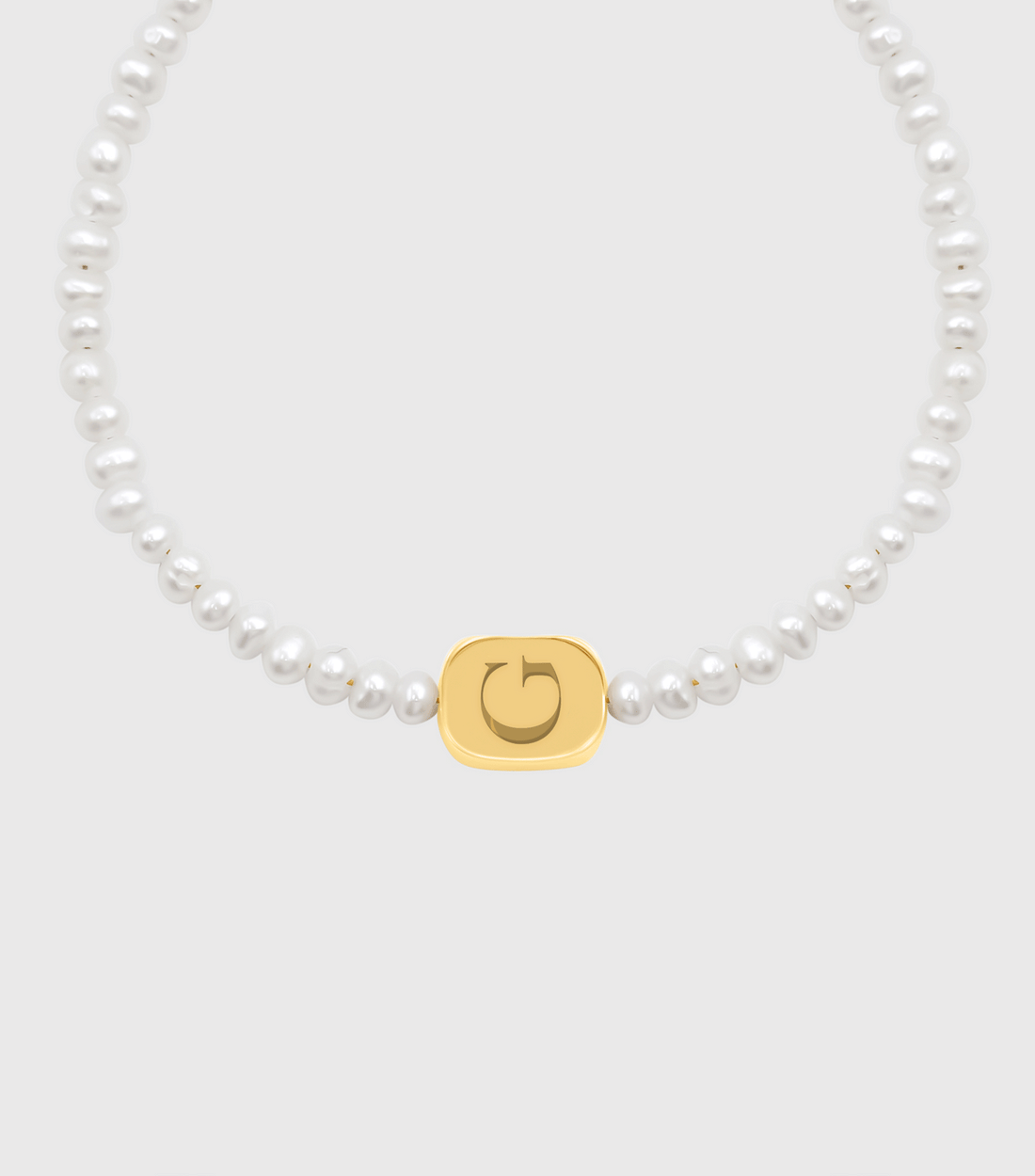 Vermeil Celestial Script &amp; Engraving Pendant Pearl Bracelet