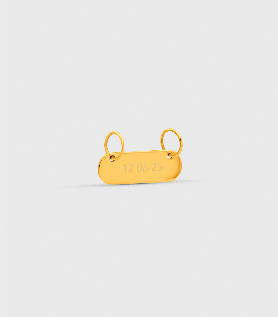 9K Solid Gold Blessed Engraving Bar Charm