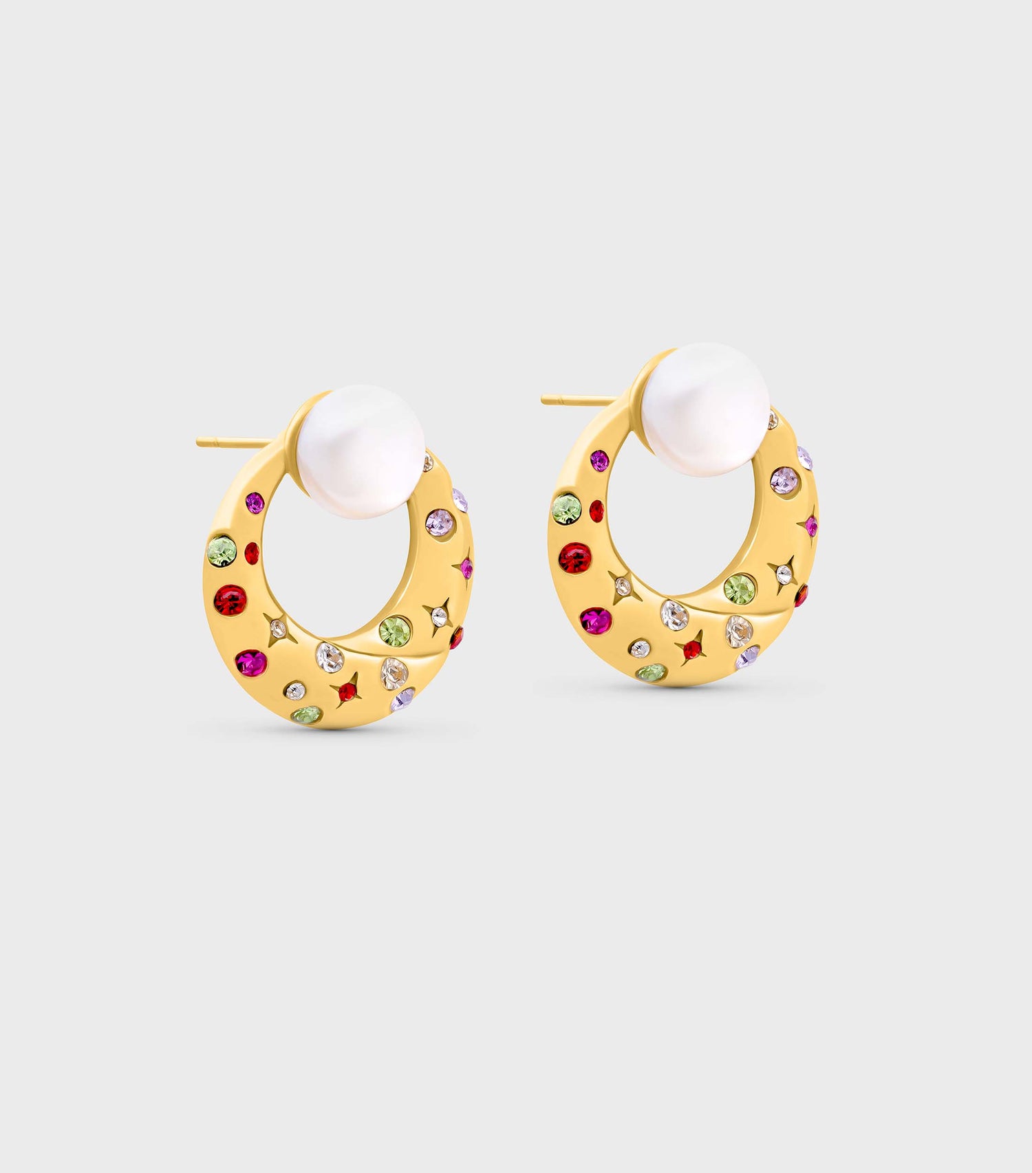 Luna Pearl Halo Studs