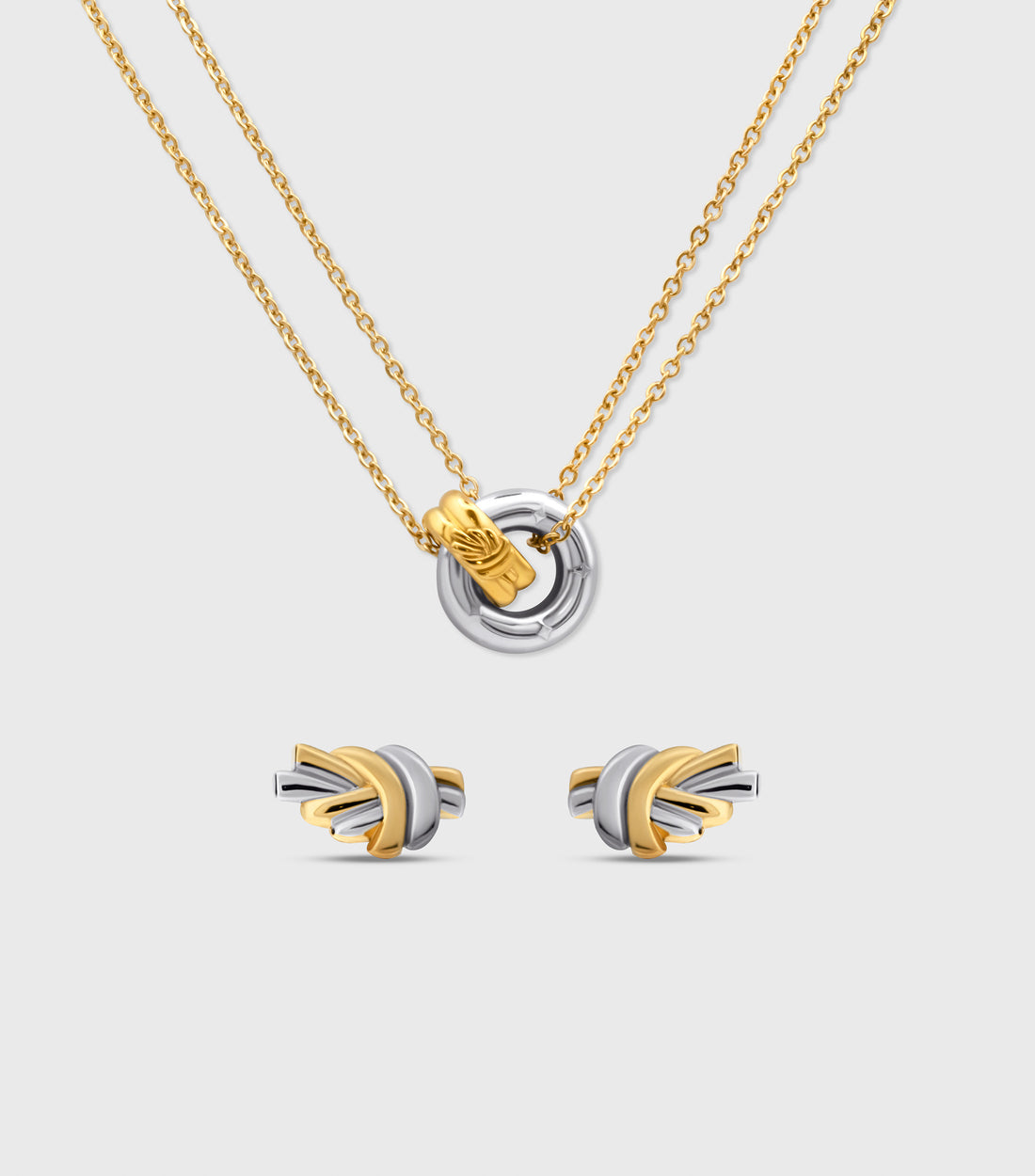 Two Tone Loop  &amp; Knot Gift Set