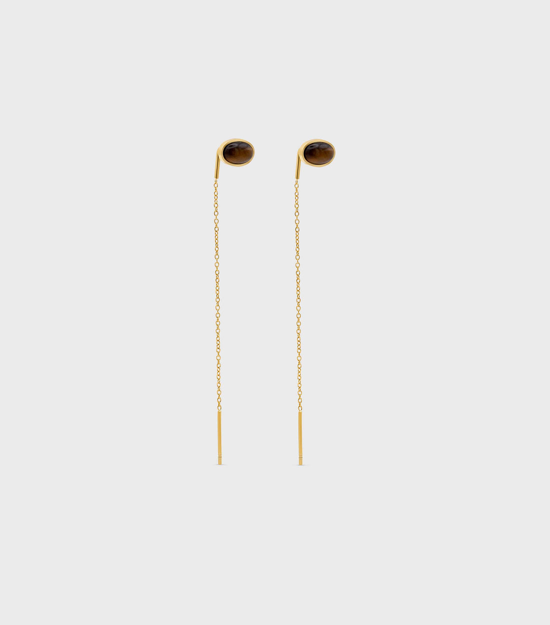 Tiger Eye Thread Drop Earrings