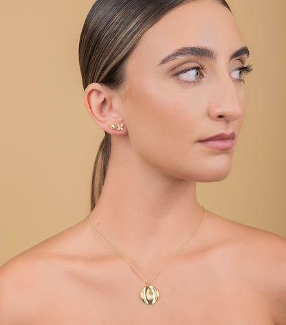 Celestial Demi-Fine Pendant Necklace with Imprint