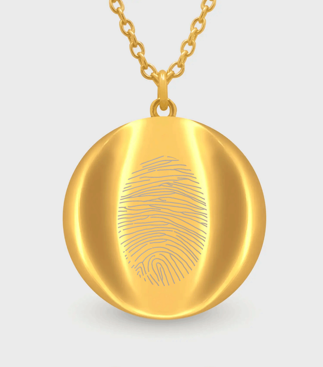 Celestial Demi-Fine Pendant Necklace with Fingerprint