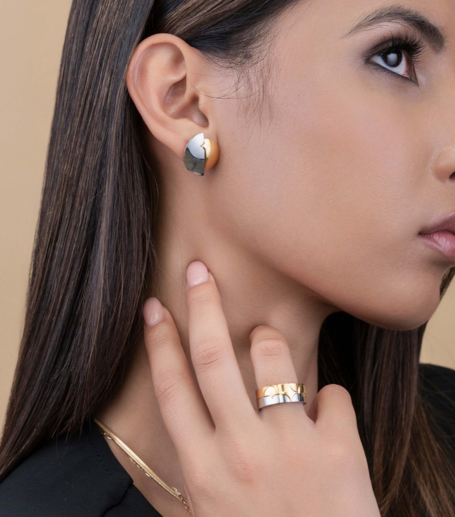 Two-Tone Asymmetrical Studs