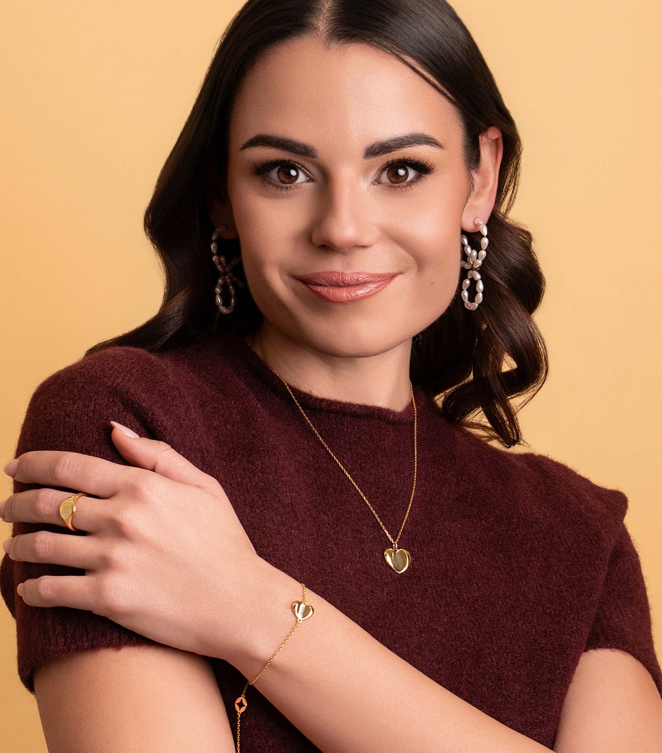 Pearl Bow Loop Studs