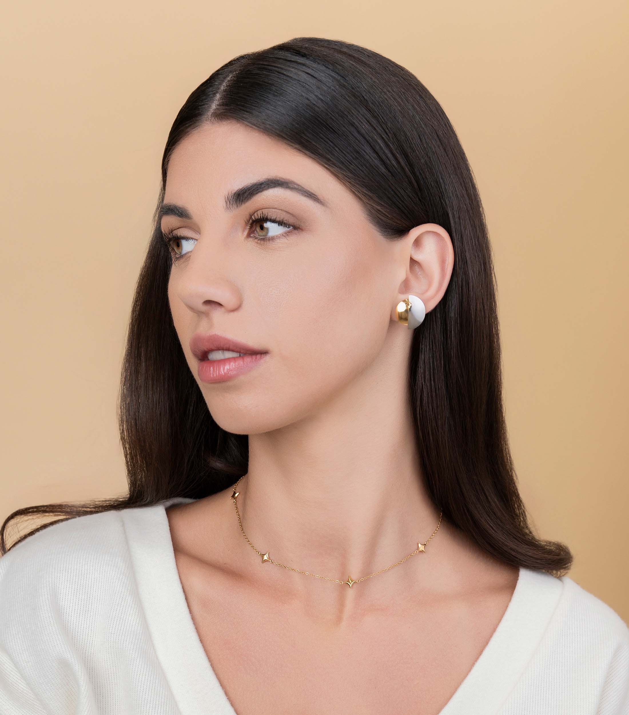 Two-Tone Asymmetrical Studs