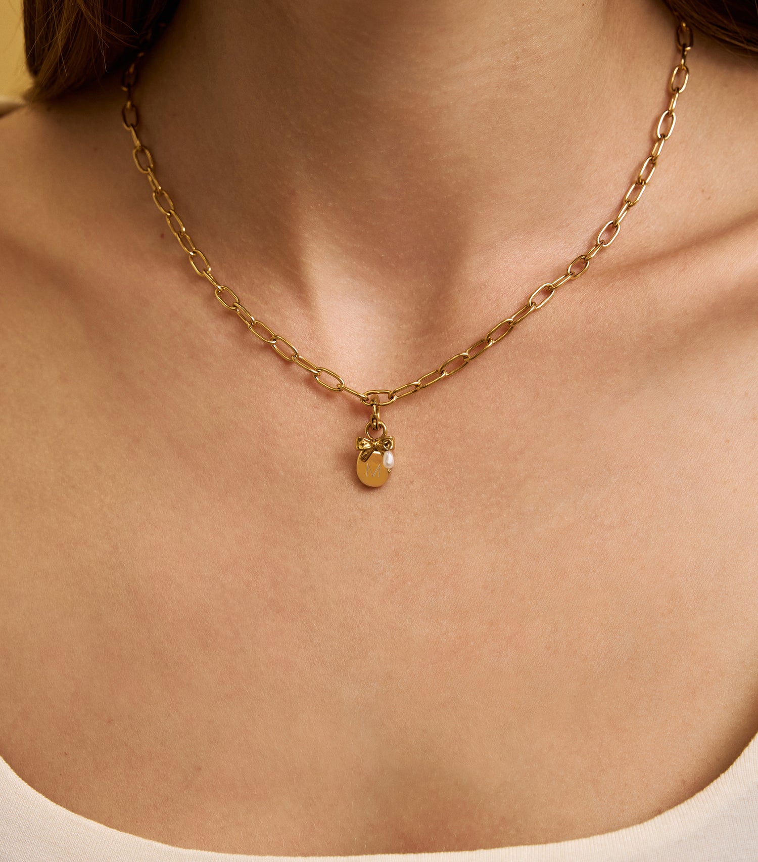 Bow Engraving Pendant