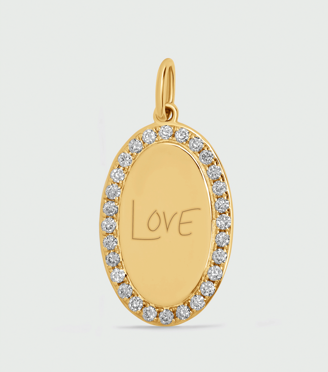 9K Celestial Lab Grown Diamond Infinity Pendant with Script or Engraving