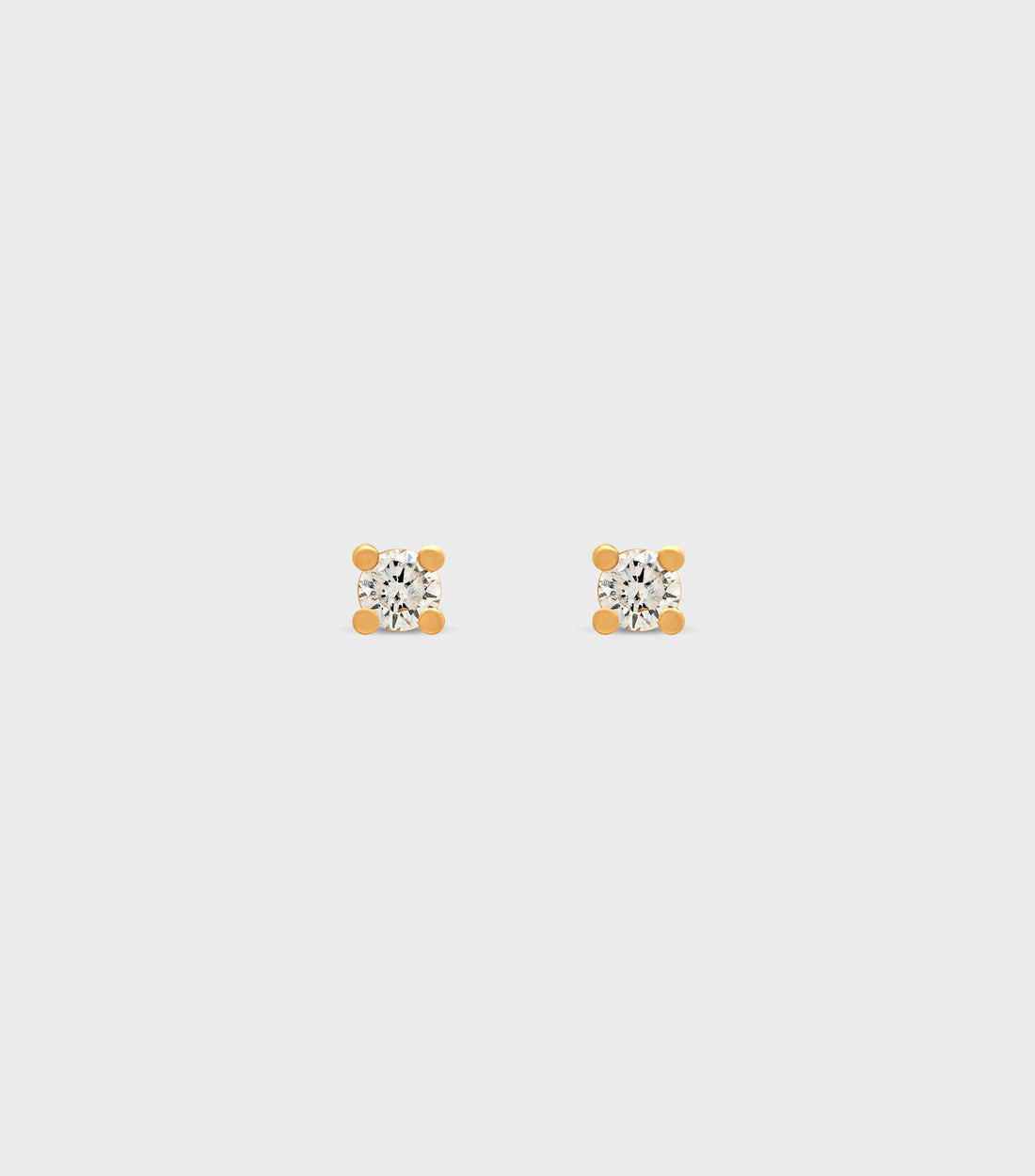 18k Solid Gold Fine Diamond Earrings