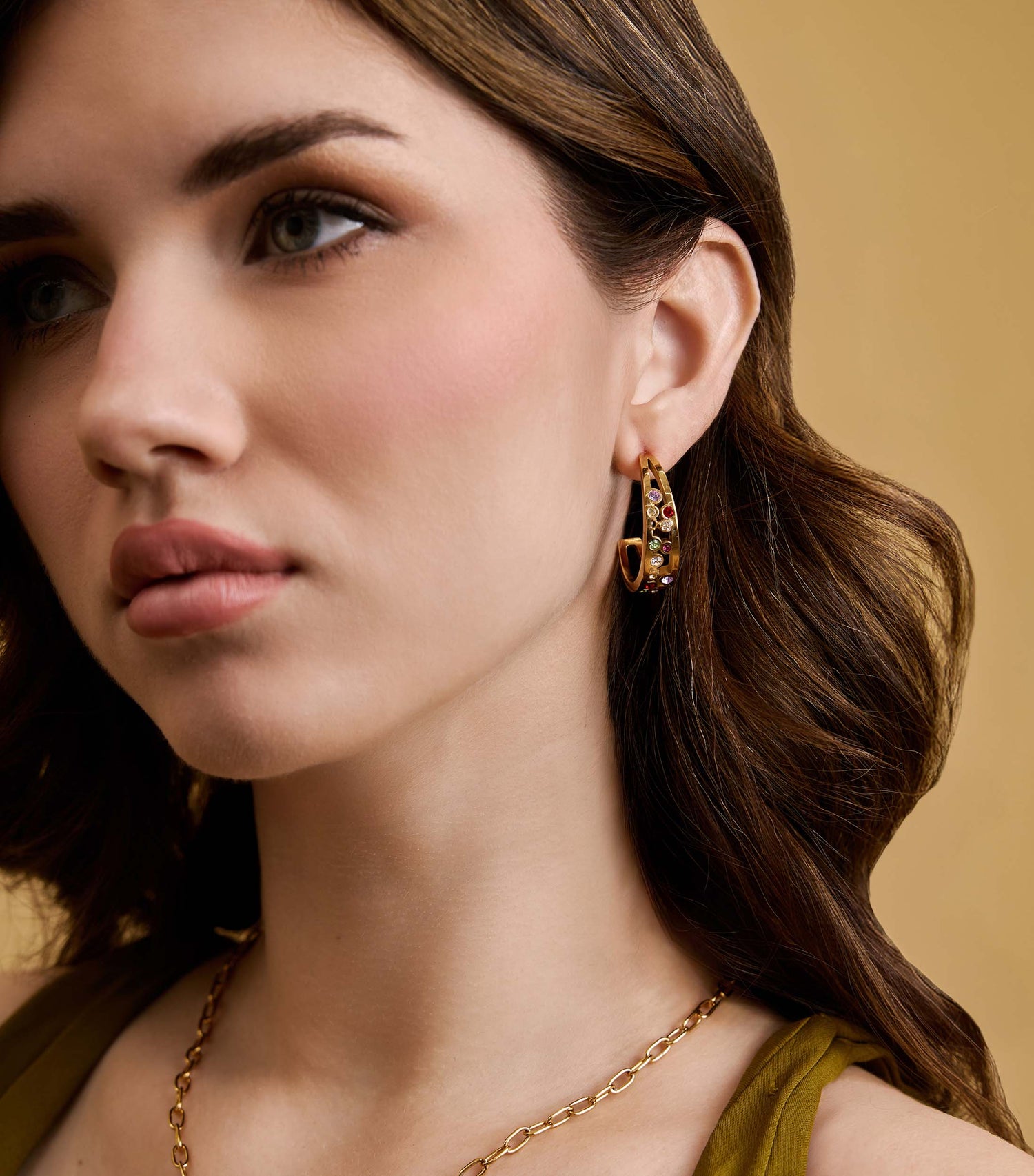 Aurora Ladybug Crystal Hoops