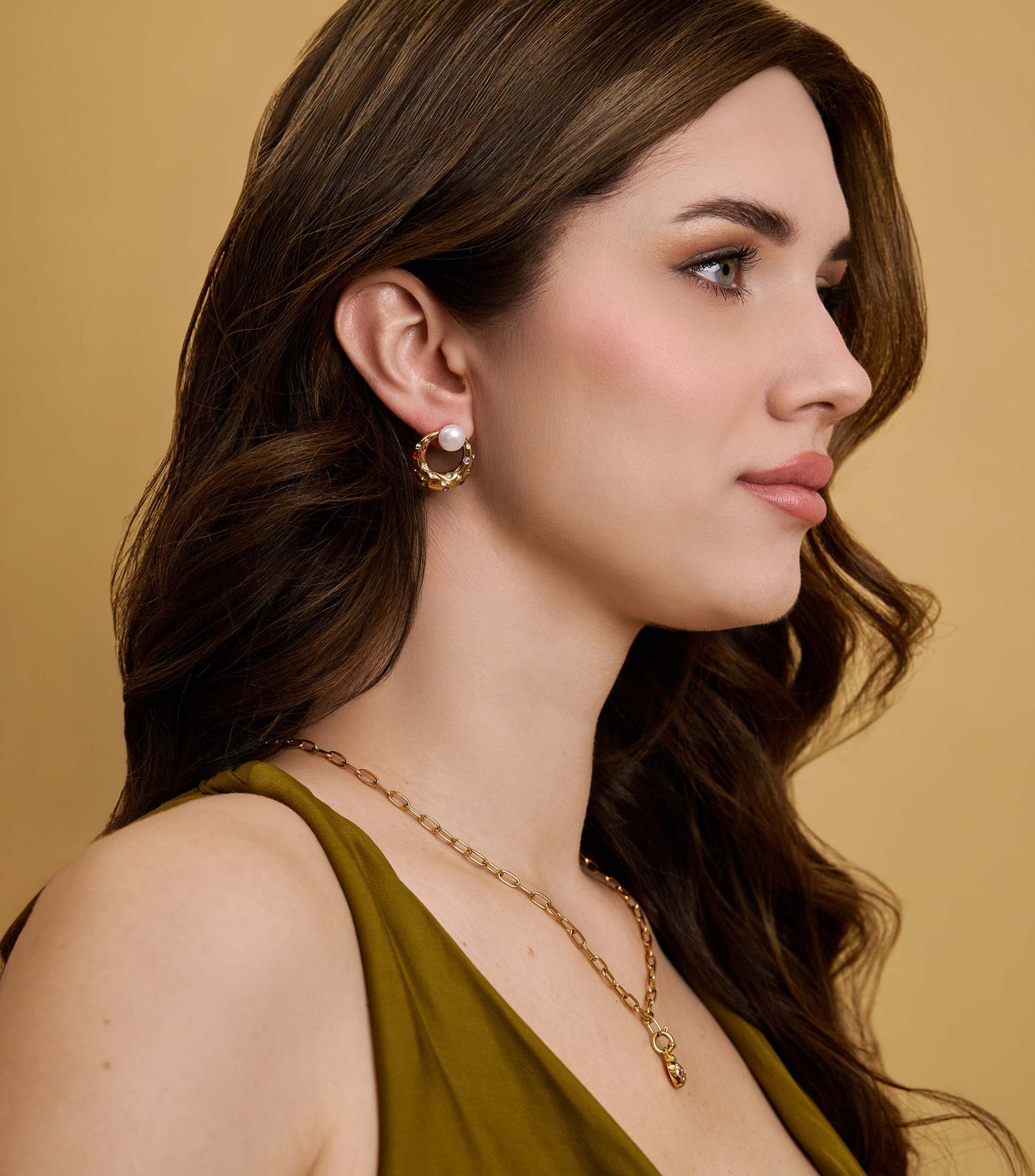 Luna Pearl Halo Studs