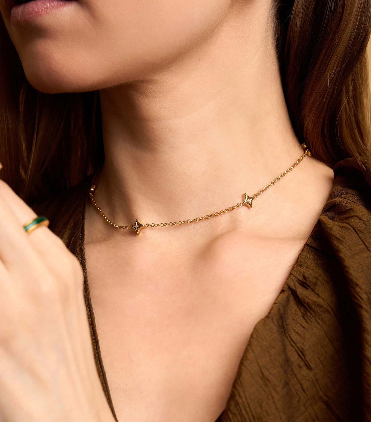 Se-Luna Star Necklace in Zirconia