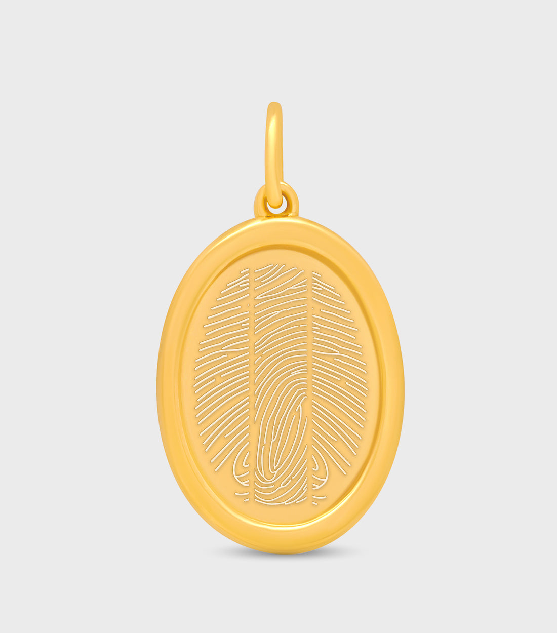 18k Solid Gold Fine Triple Imprint Celestial Pendant