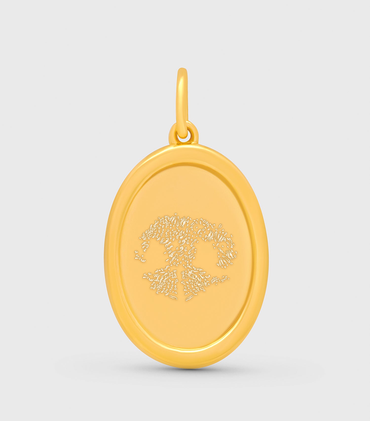 18k Solid Gold Fine Nose Print Celestial Pendant