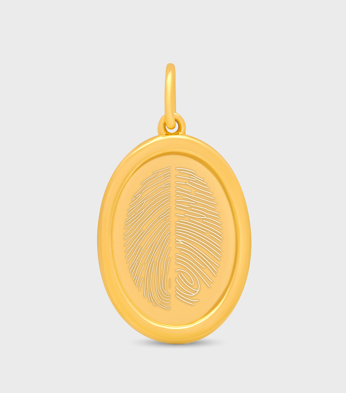 18k Solid Gold Fine Celestial Pendant with Two Imprints