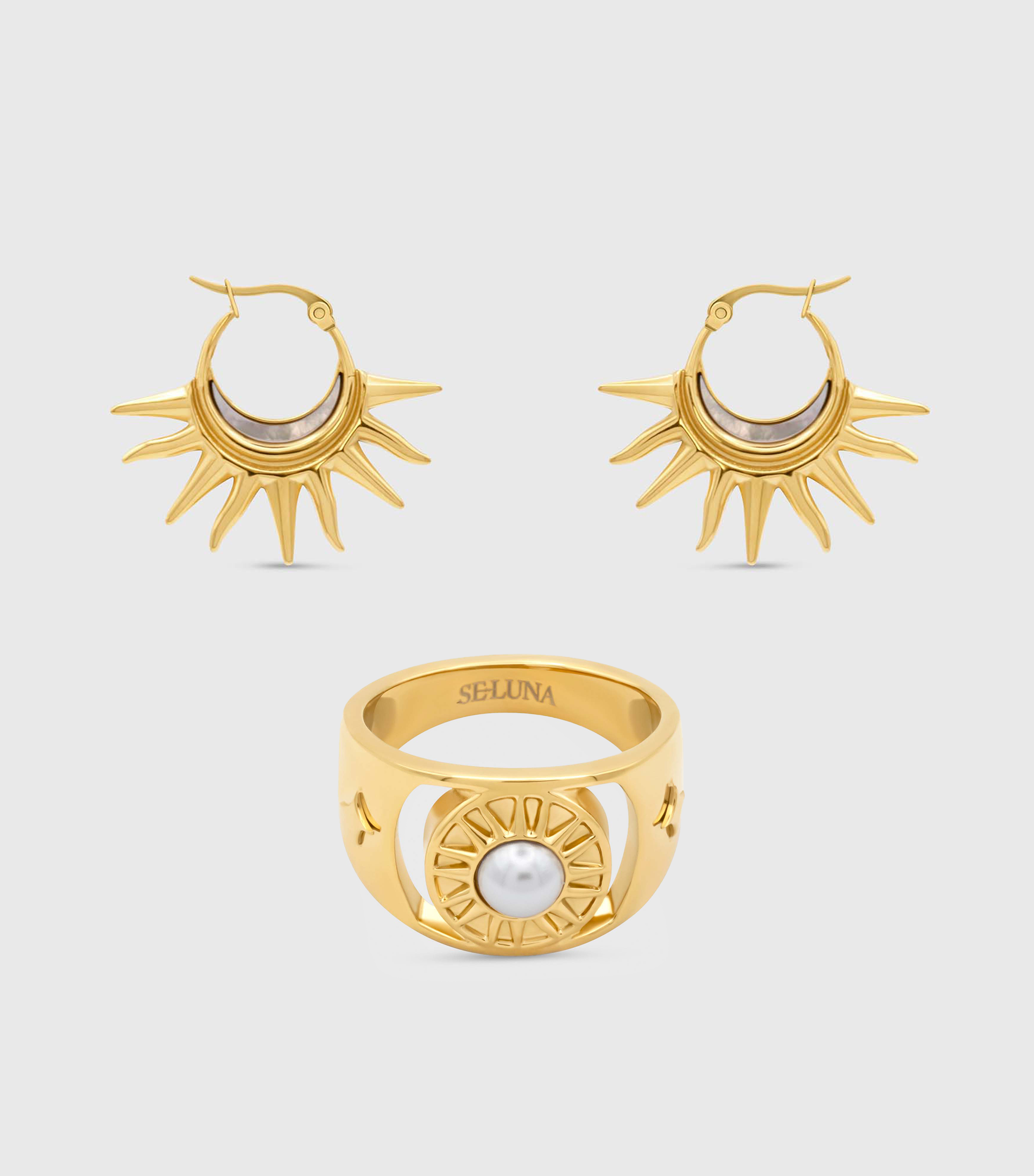 Eternal Sun Ring and Hoops Gift Set