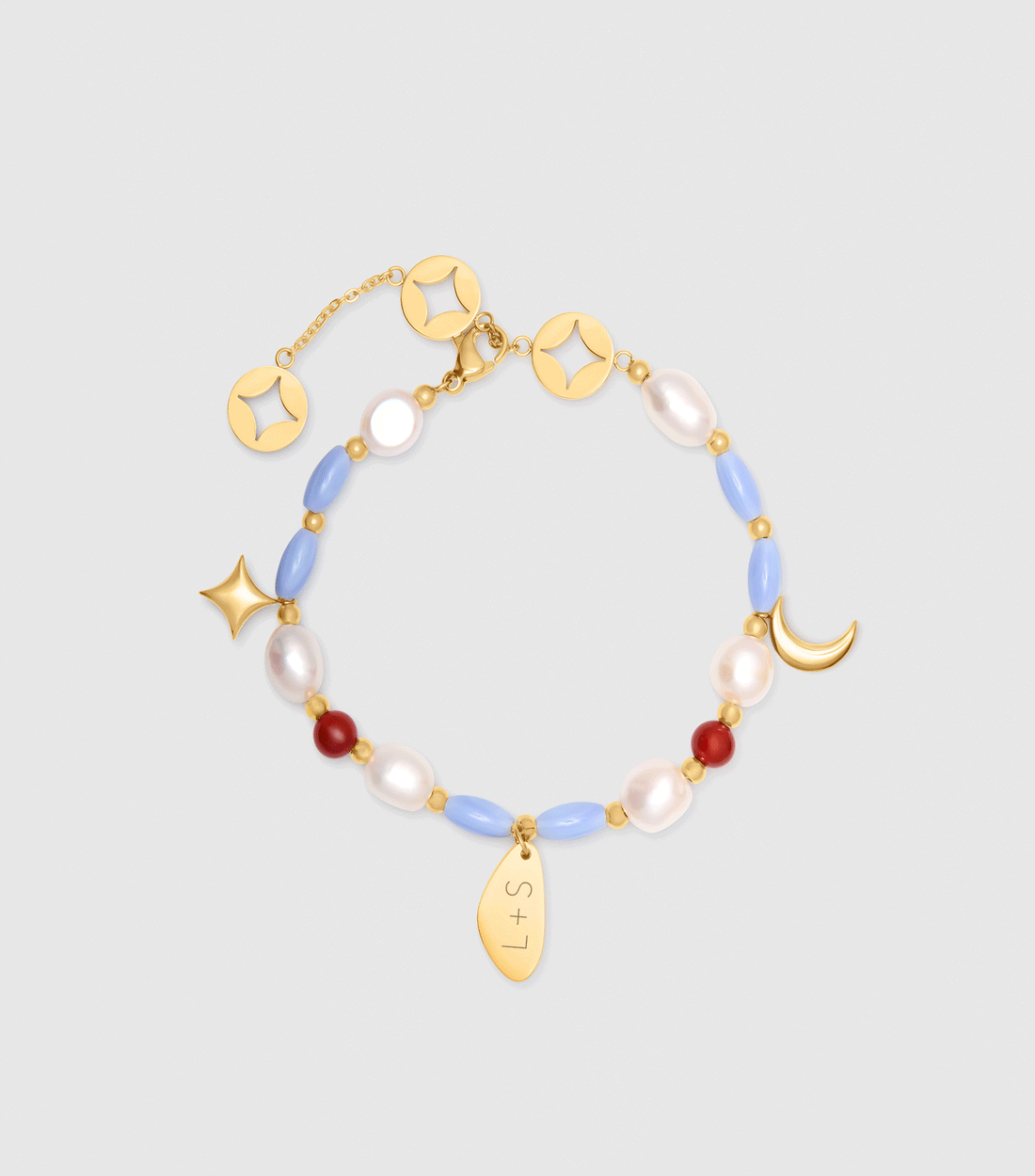 Solara Engraving Charm Bracelet
