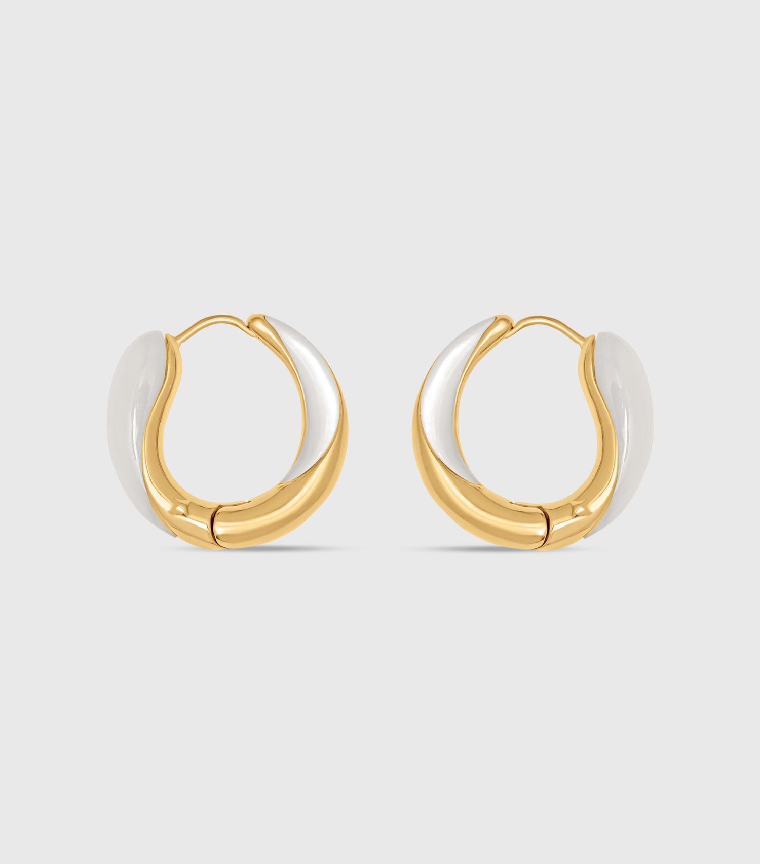 Twist Mother of Pearl Hoops