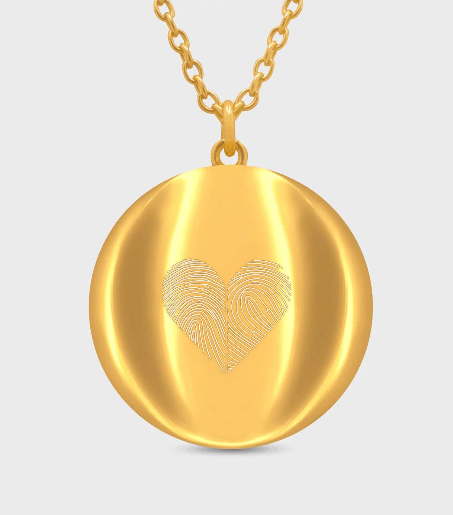 Celestial Demi-Fine Pendant Necklace with Heart Shaped Imprint