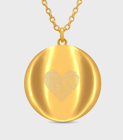 Celestial Demi-Fine Pendant Necklace with Heart Shaped Imprint