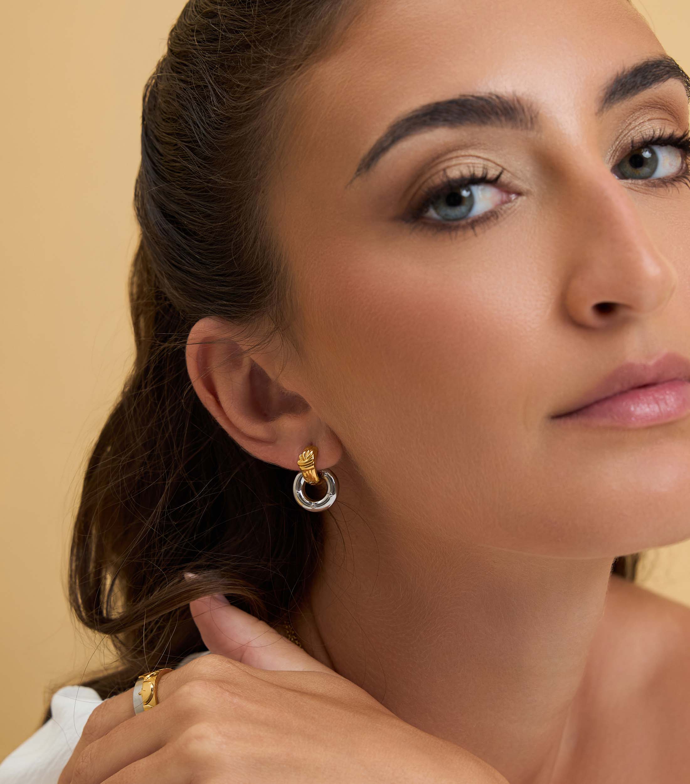 Two Tone Loop Hoops