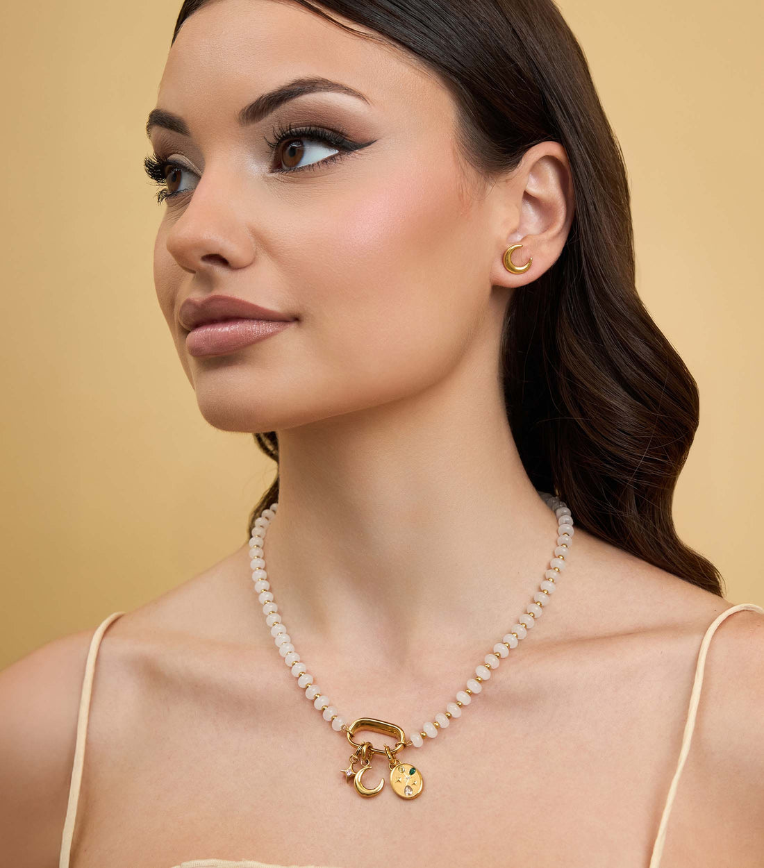 Luna Crescent Studs