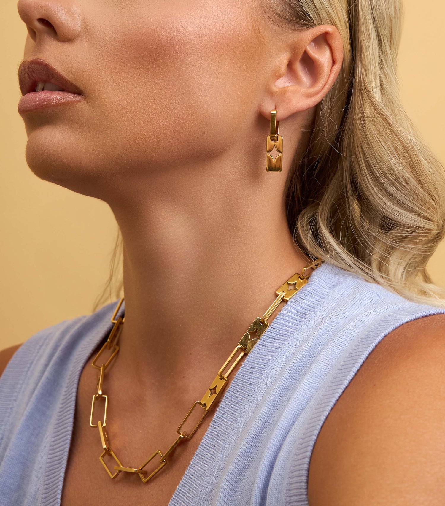 Se-Luna Link Hoop Earrings