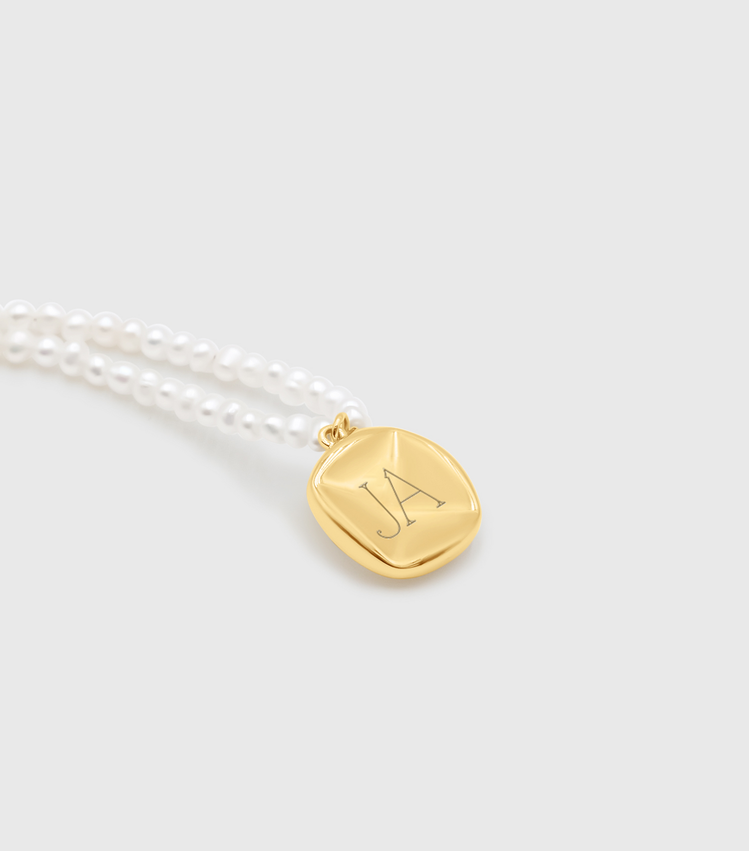 Celestial Demi-Fine Pearl Pendant Necklace with Script or Engraving