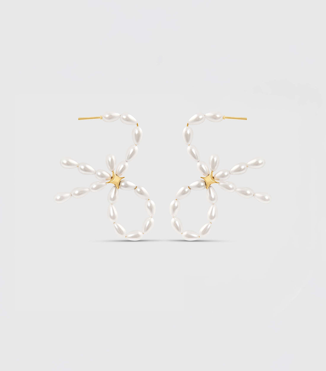 Pearl Bow Loop Studs