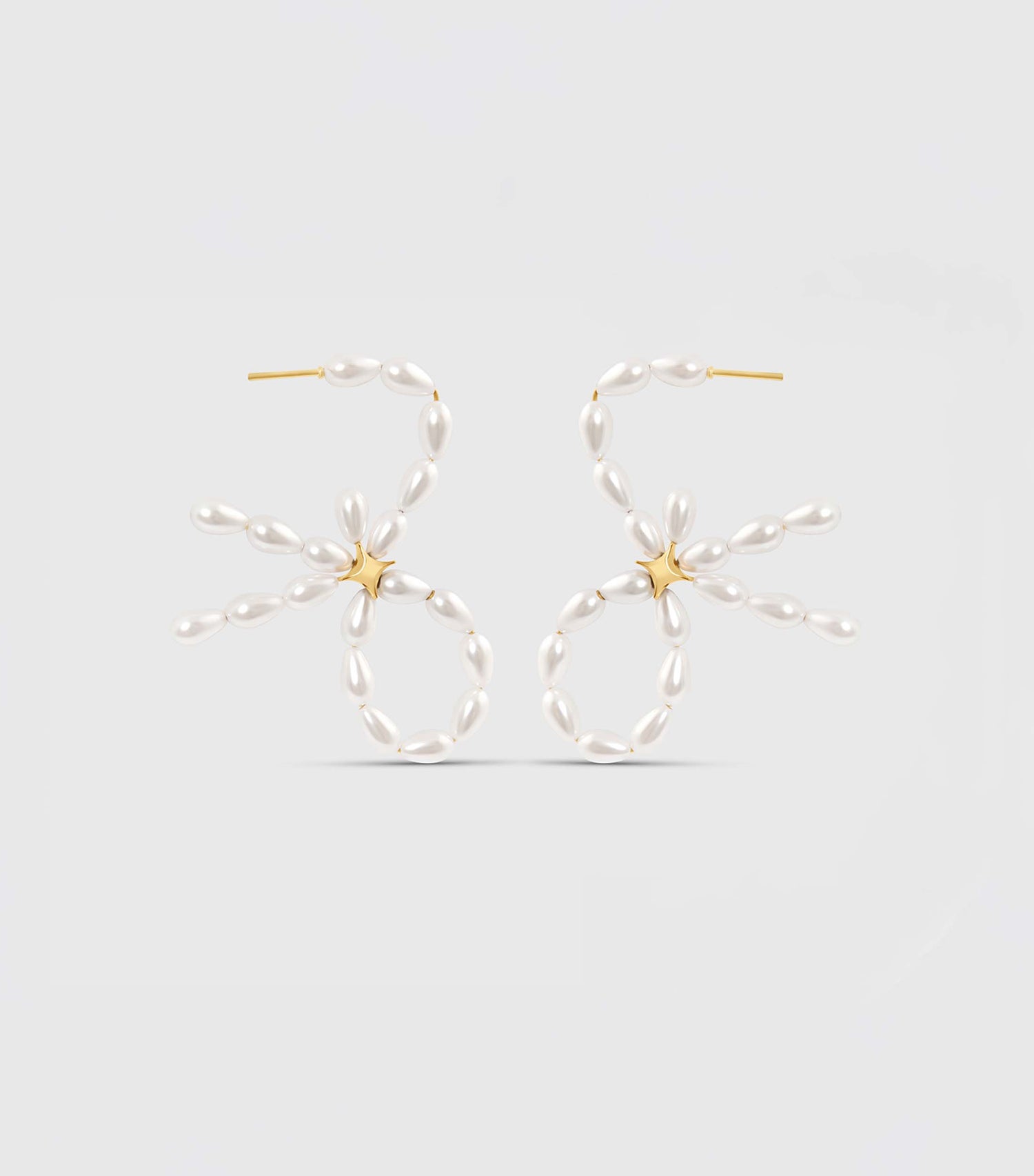 Pearl Bow Loop Studs