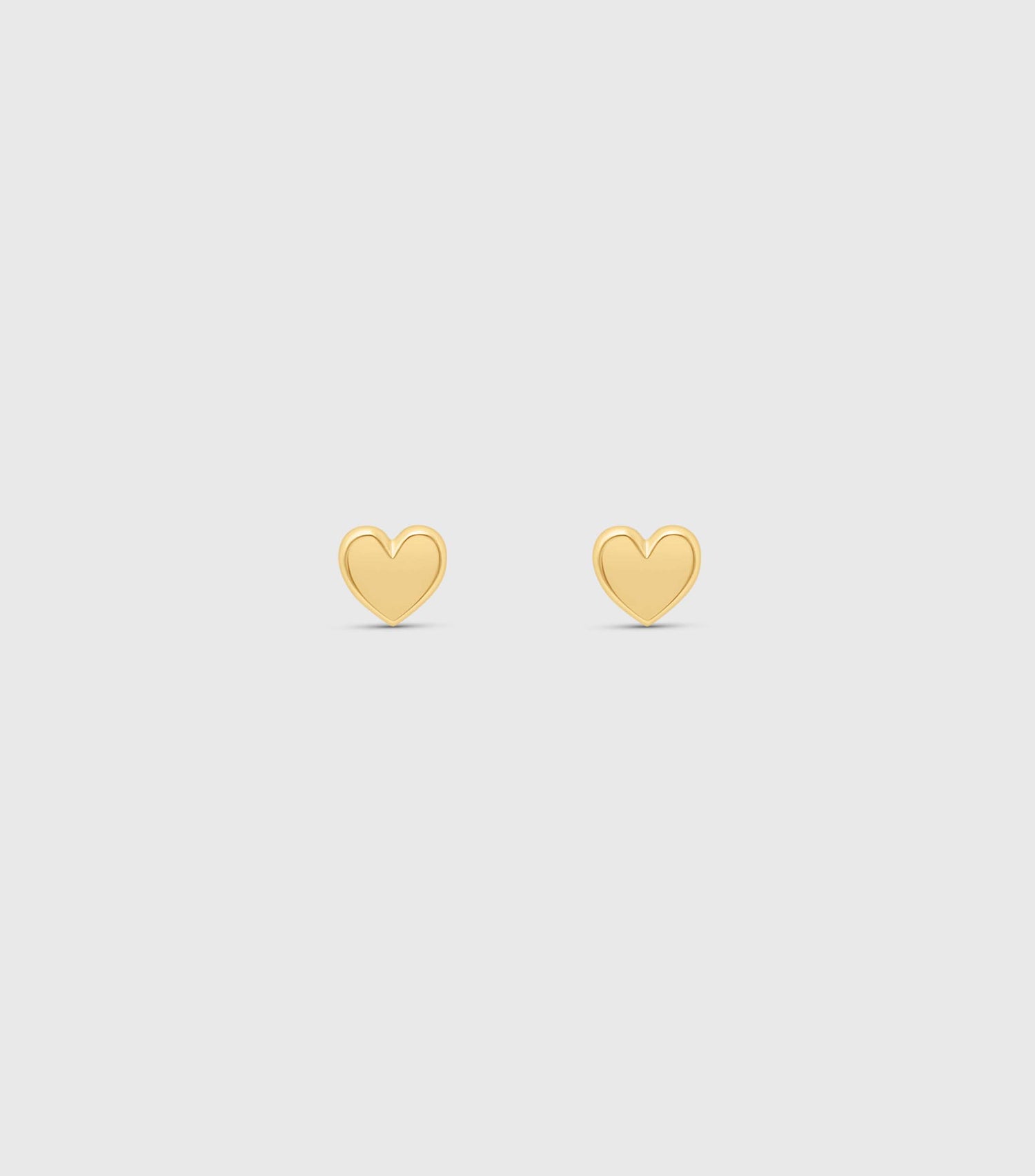 9K Solid Gold Heart-Shaped Earrings