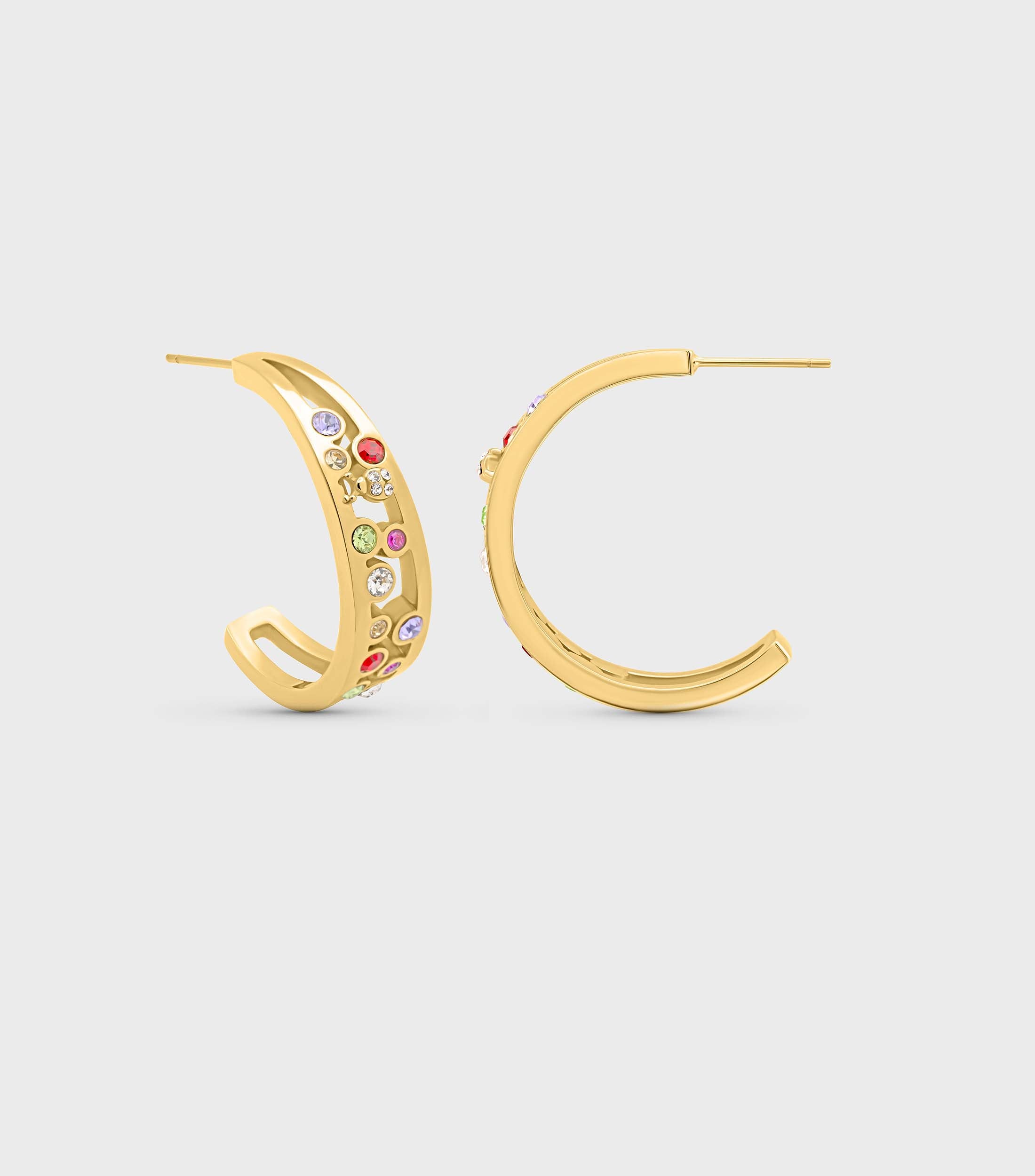 Aurora Ladybug Crystal Hoops