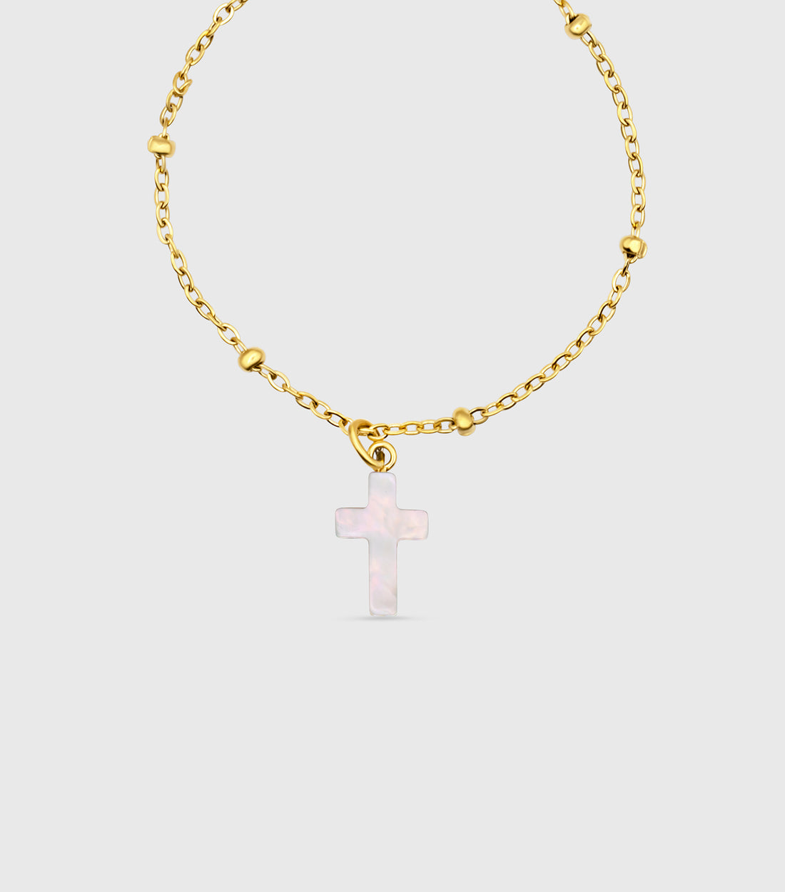 Cross Ball Chain Bracelet