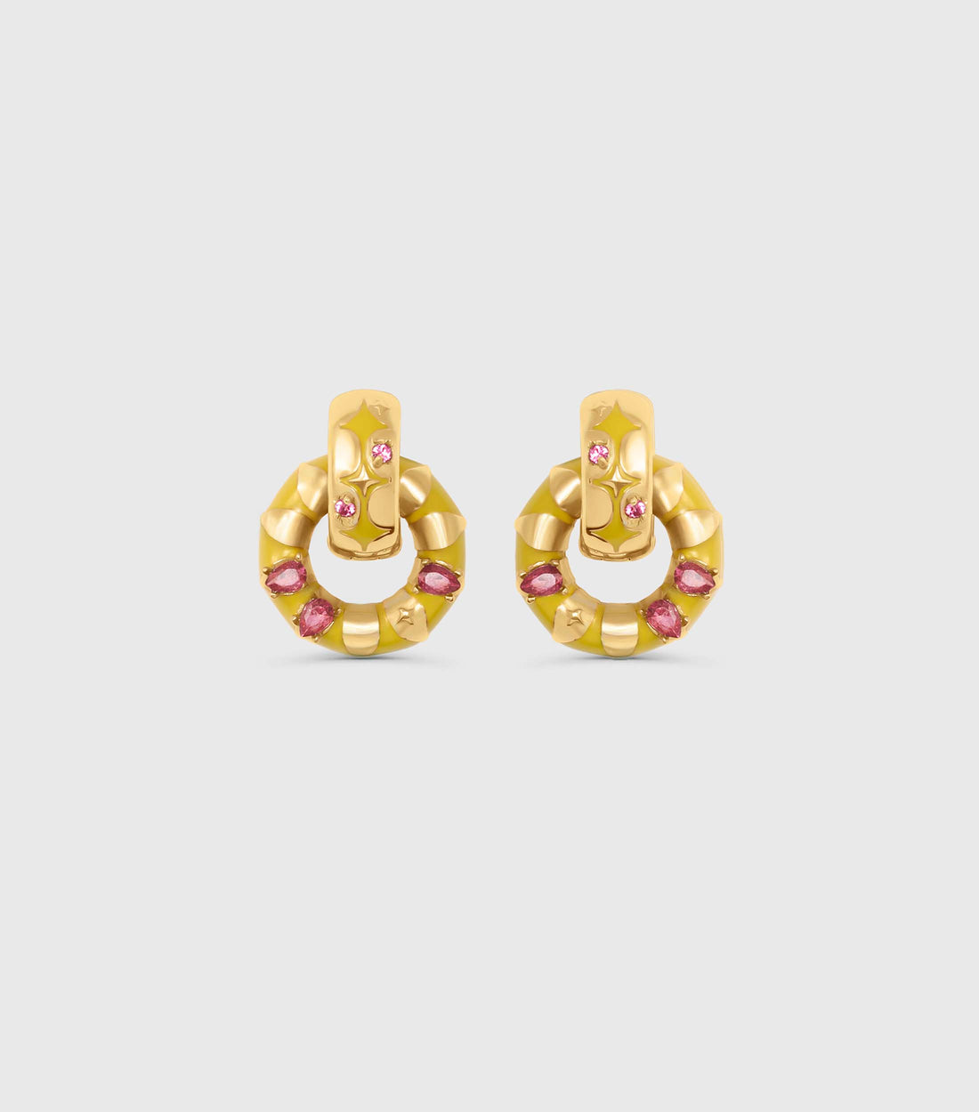 Golden Blossom Loop Hoops