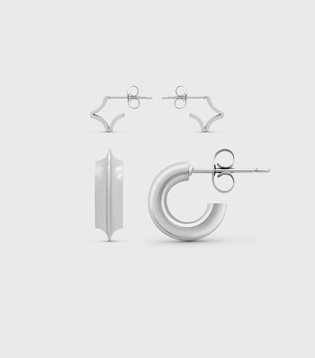 Silver Se-Luna Hoop Earrings & Silver Se-Luna Petite Hoop Earring Gift Set