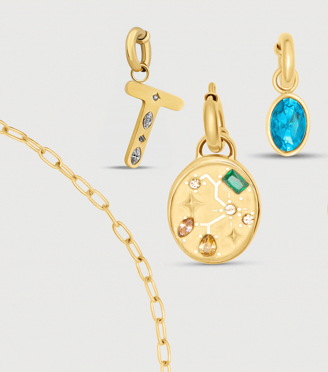 Charm Link Necklace Gift Set