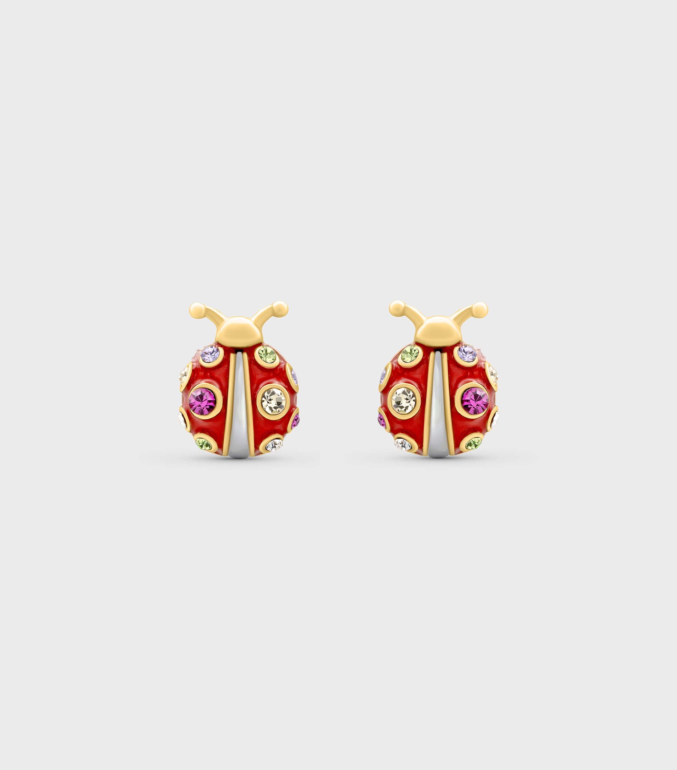Red Lady Bug Studs