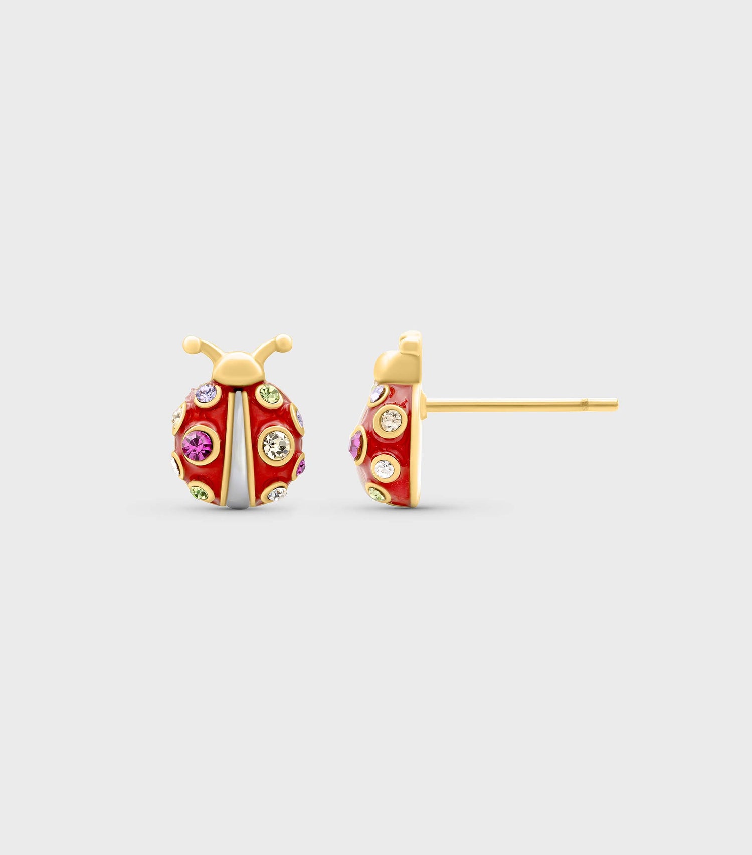 Red Lady Bug Studs