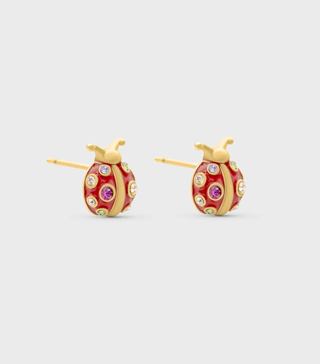 Red Lady Bug Studs