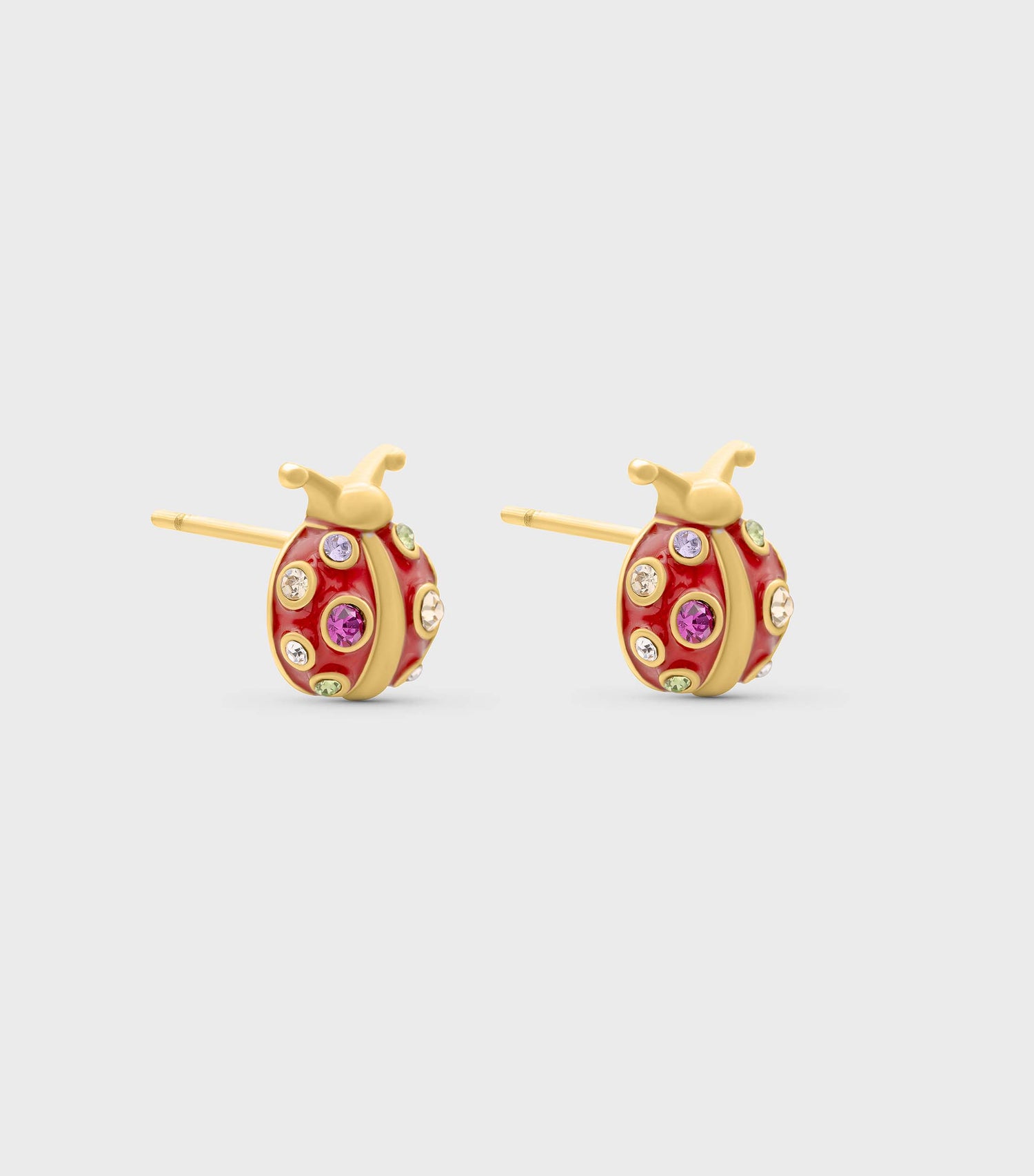 Red Lady Bug Studs